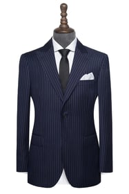 The Grimsby, Navy Blue Pinstripe Suit